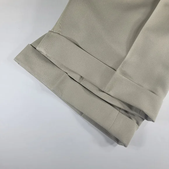 Van Heusen 40X32 Microfiber Comfort Stretch Taupe No Iron Dress Pants Cuffed NWT - Picture 7 of 7